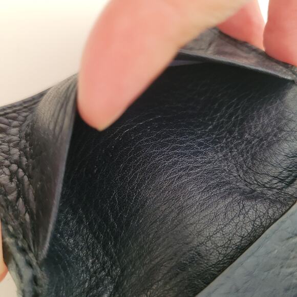 Gucci Logo Key Holder Wallet Case Leather Small Unisex Black Trifold Striped - Picture 8 of 12